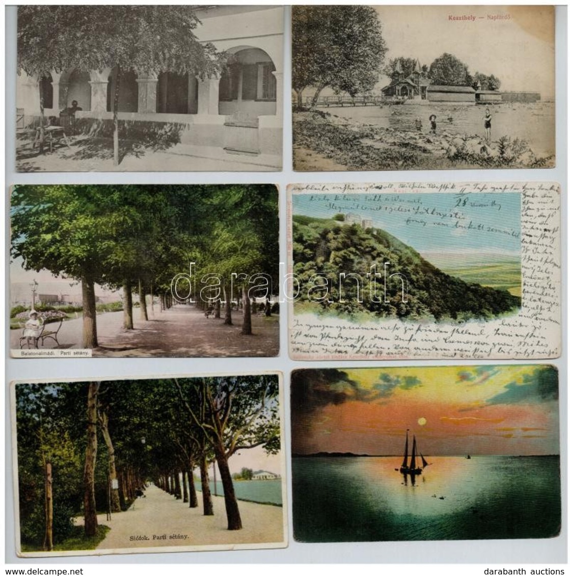 ** * 127 Db RÉGI és MODERN  Magyar Városképes Lap A Balatonról / 127 Pre-1945 And Modern Hungarian Town-view Postcards F - Non Classés