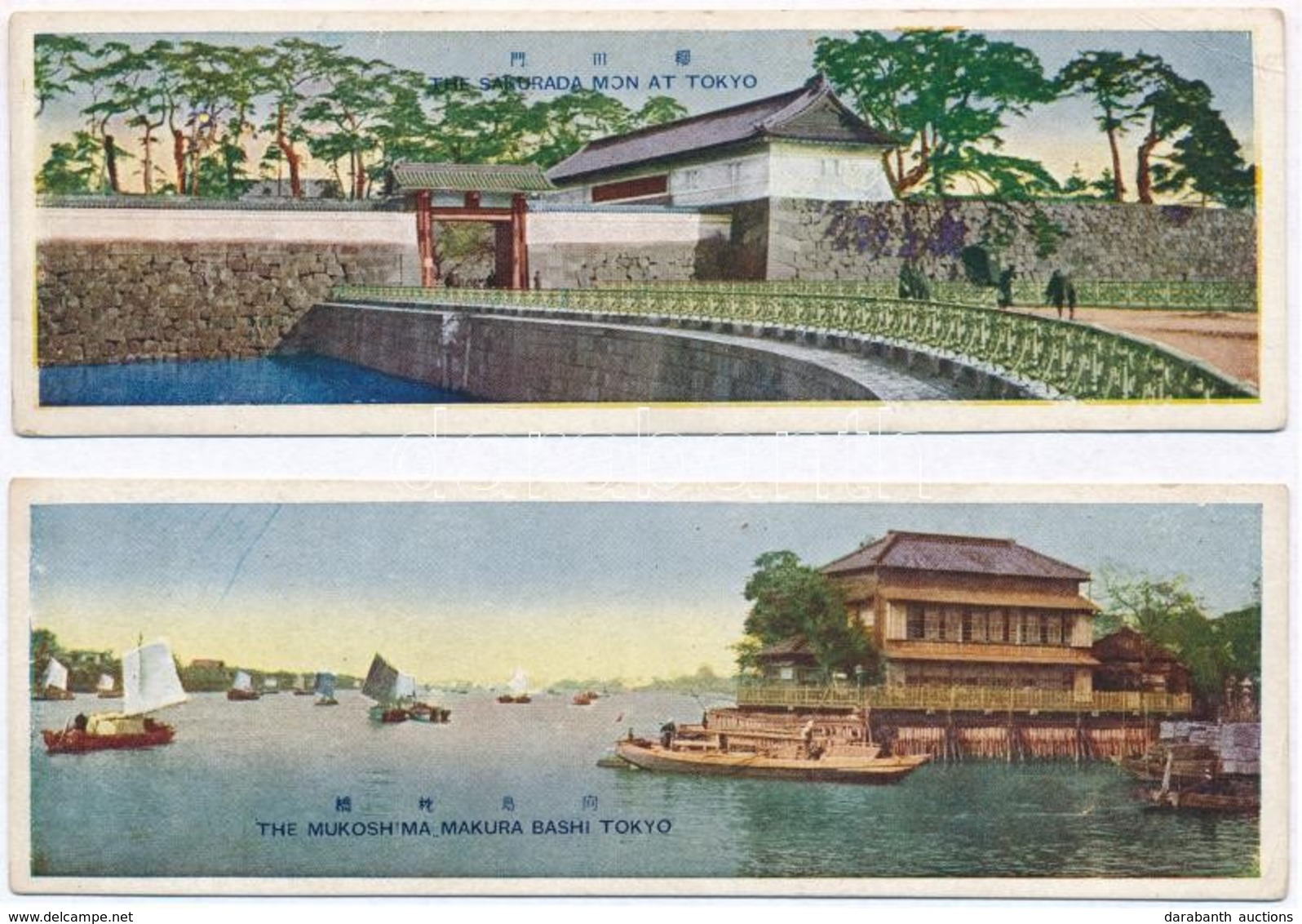 ** * 4 Db RÉGI Távol-keleti Városképes Lap, Közte 2 Minilap / 4 Pre-1945 Town-view Postcards From The Far East, With 2 M - Sin Clasificación