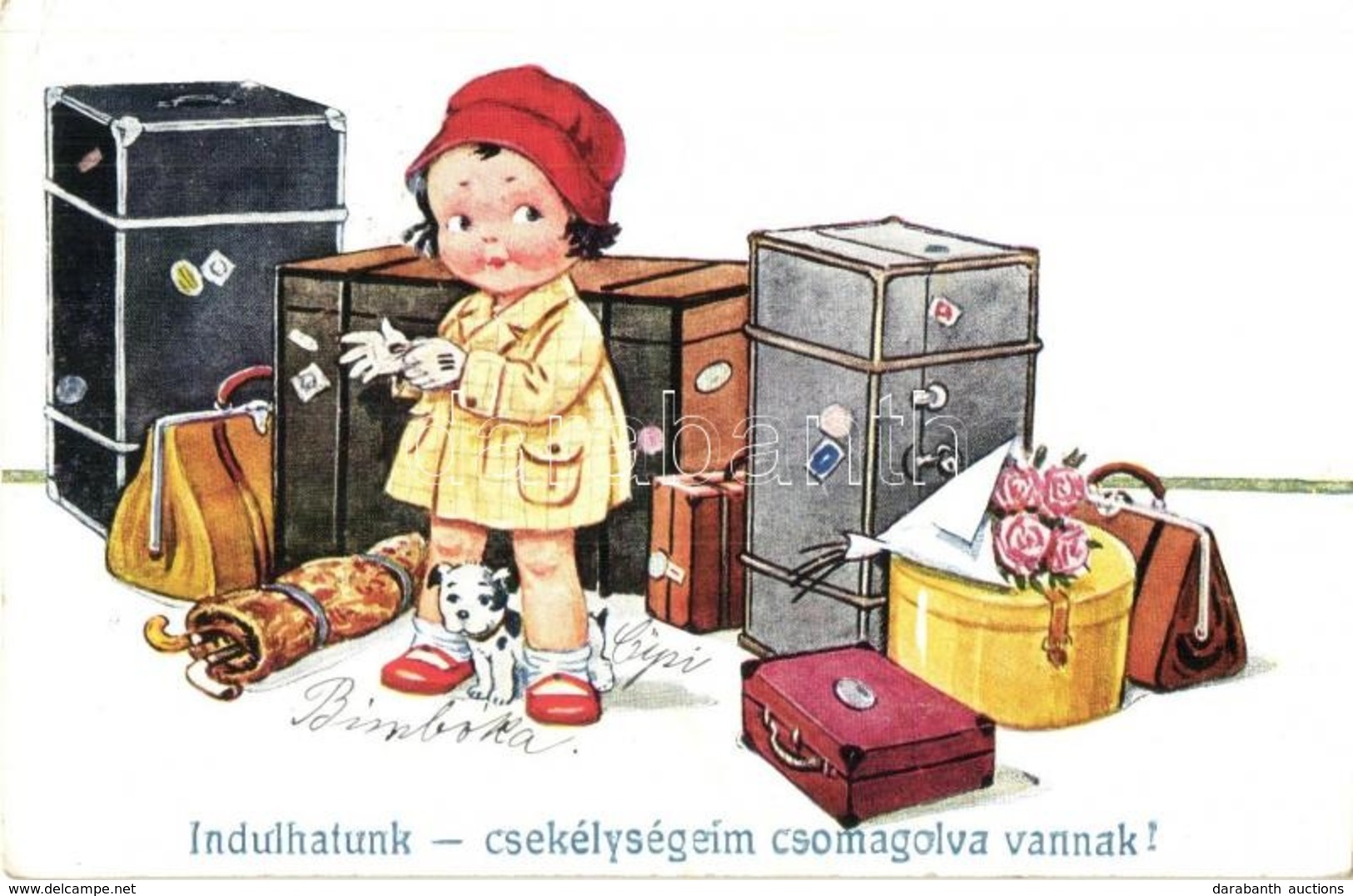 3 Db RÉGI Gyerek Humoros Motívumlap / 3 Pre-1945 Children Humour Motive Postcards - Non Classés