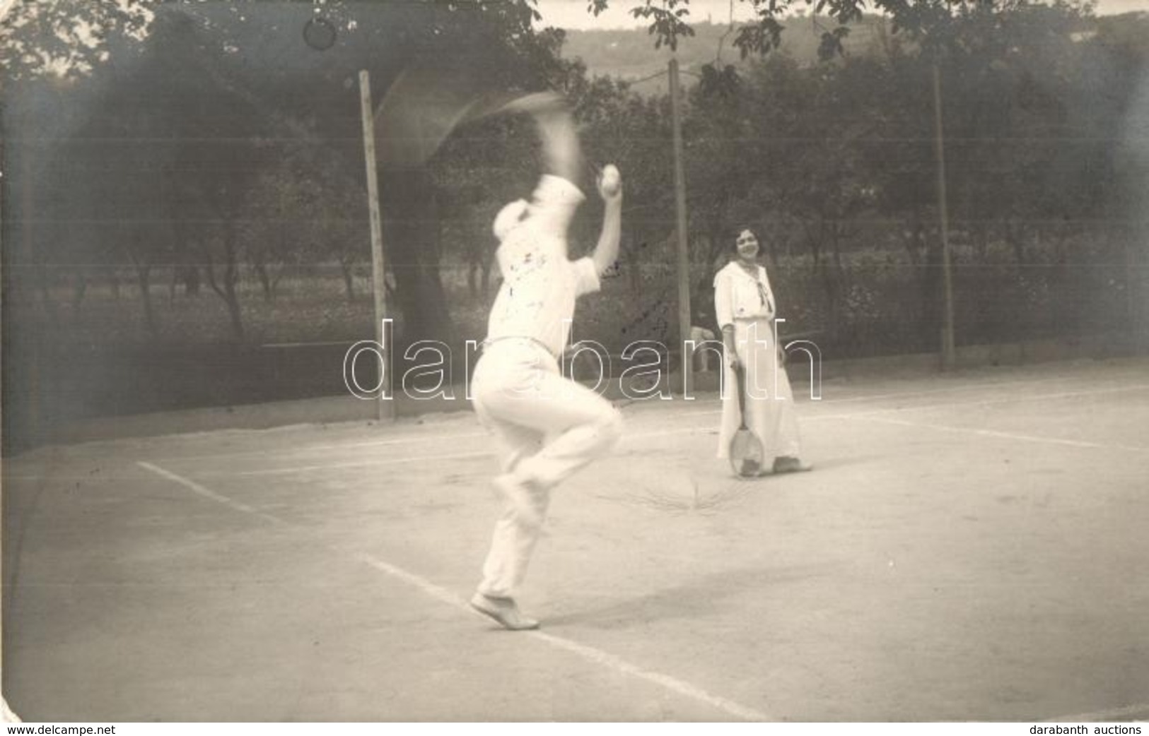 * T2 1914 Balatonalmádi, Teniszezők A Teniszpályán, Sport. Photo - Sin Clasificación