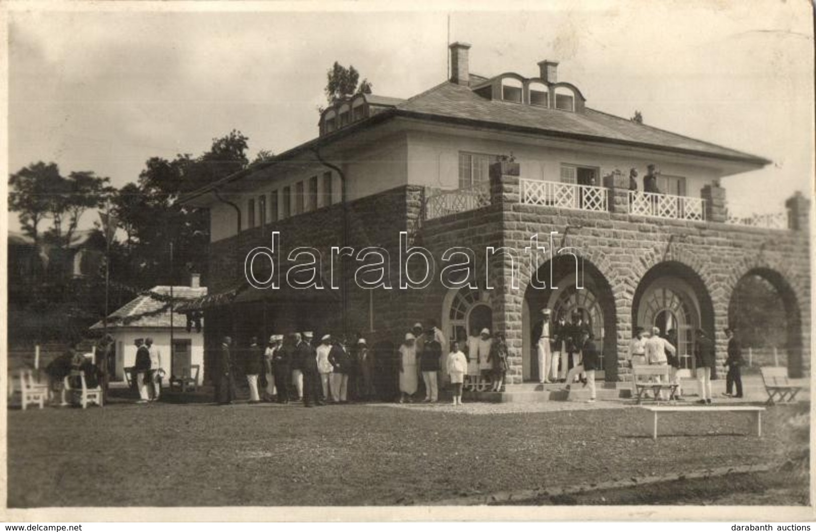 * T2/T3 1925 Balatonalmádi, Yacht Club. Kollár A. Photo (ragasztónyom / Glue Marks) - Non Classés