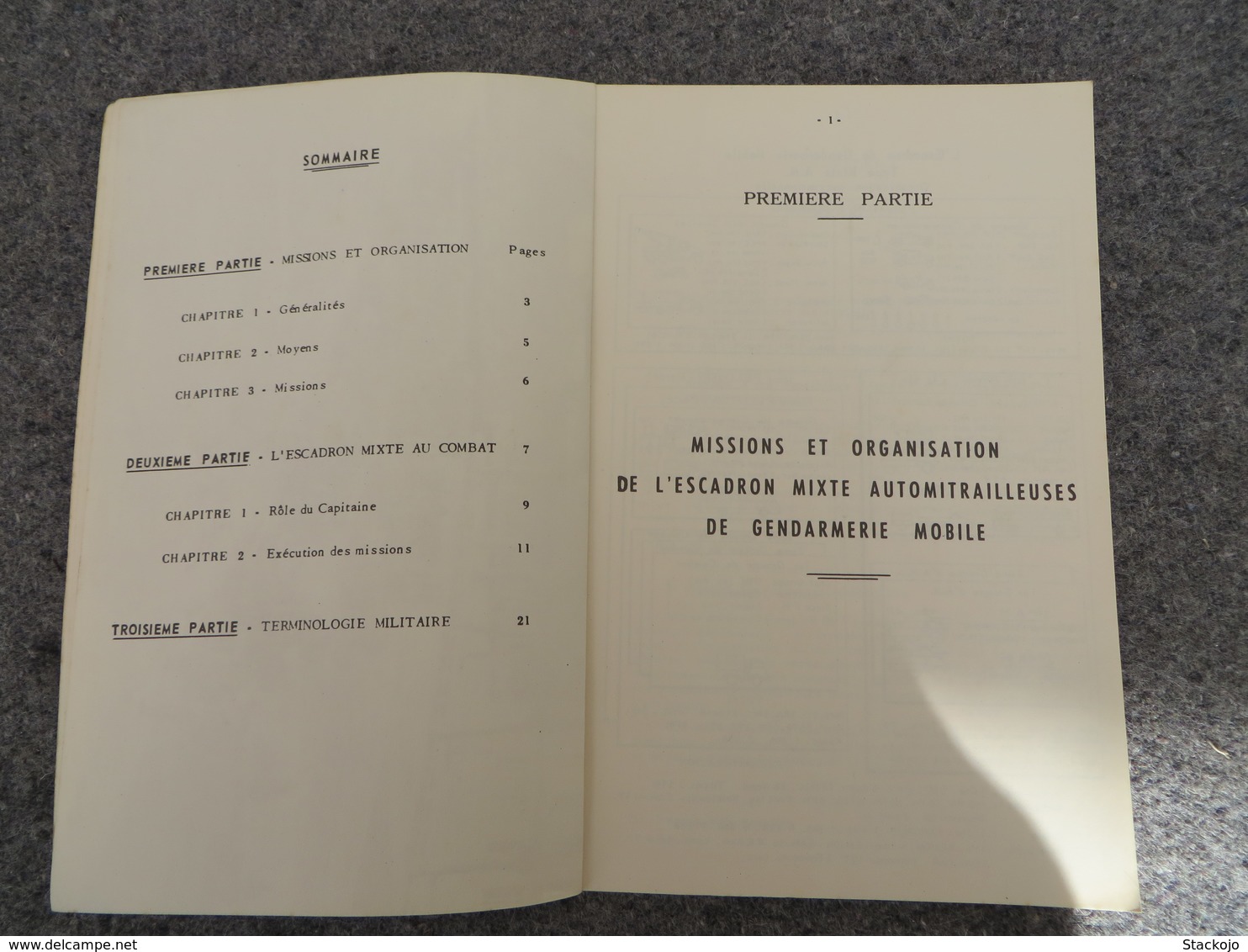 L'Escadron Mixte Automitrailleuses De La Gendarmerie Mobile - Document D'étude - 0/05 - Autres & Non Classés