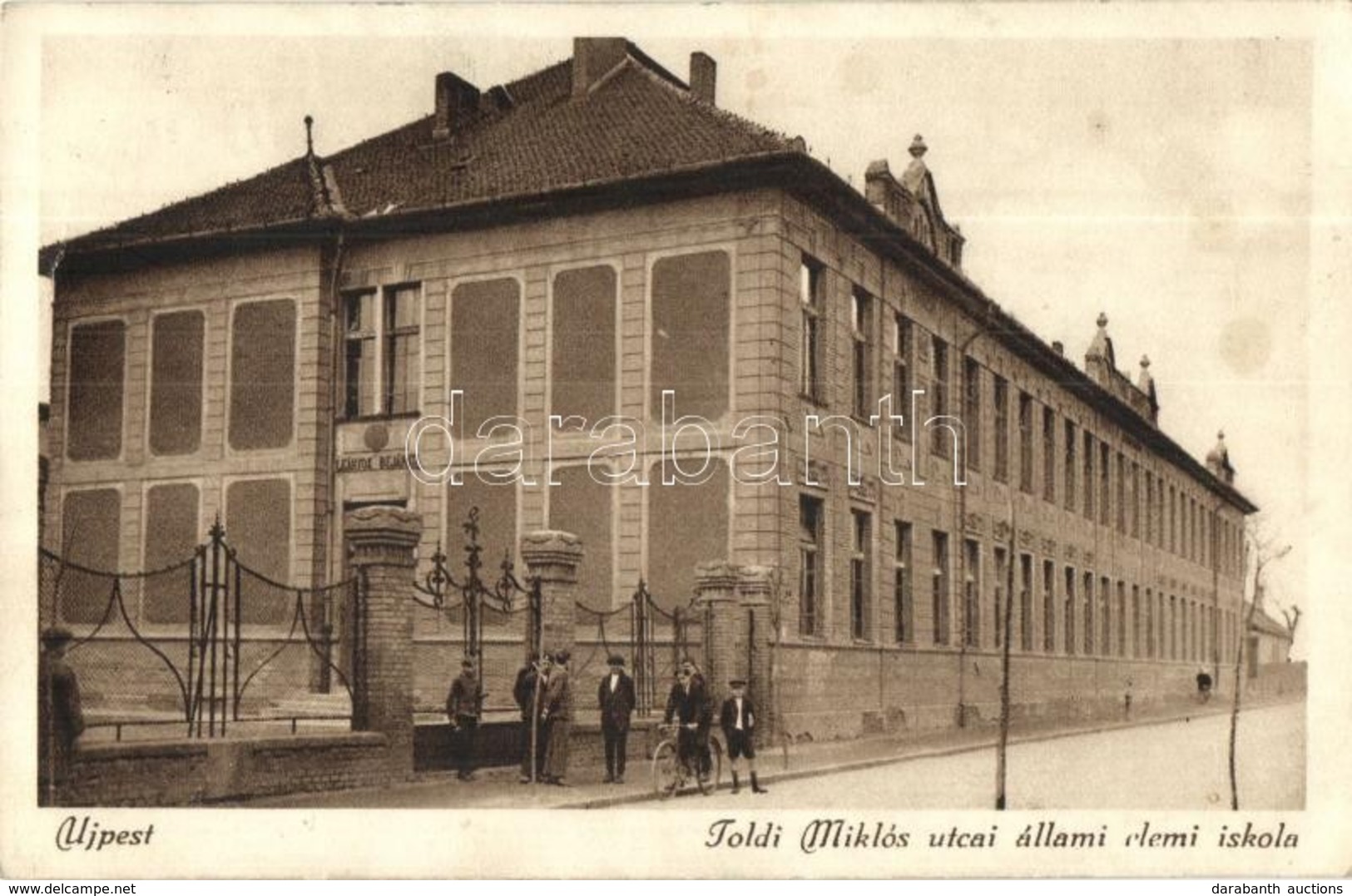 ** T2/T3 Budapest IV. Újpest, Toldi Miklós Utcai állami Elemi Iskola, Kerékpár. Richter Antal Kiadása (EK) - Sin Clasificación