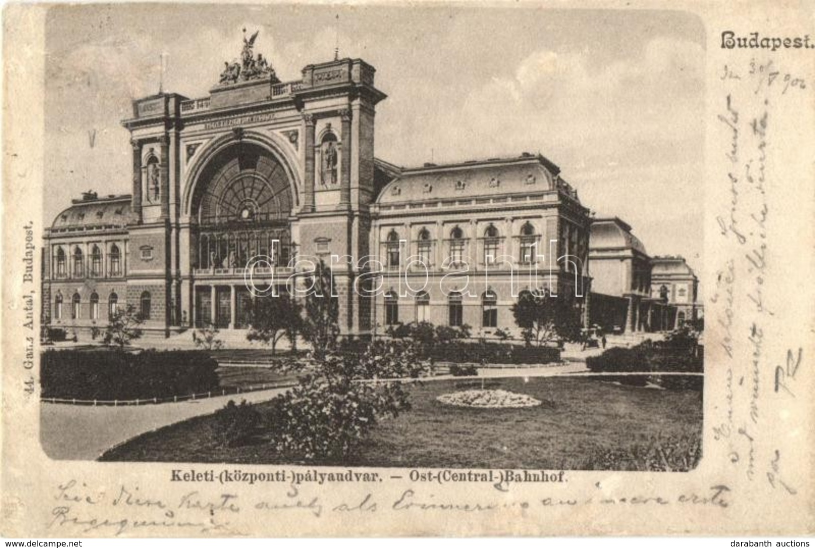 T3 1903 Budapest VII. Keleti (Központi) Pályaudvar, Vasútállomás. Ganz Antal 44. (r) - Sin Clasificación