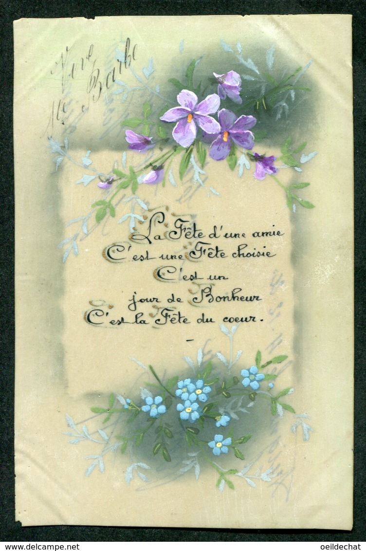 11828  CPA  Sainte-Barbe : Fleurs Peintes  (carte Souple) - Autres & Non Classés