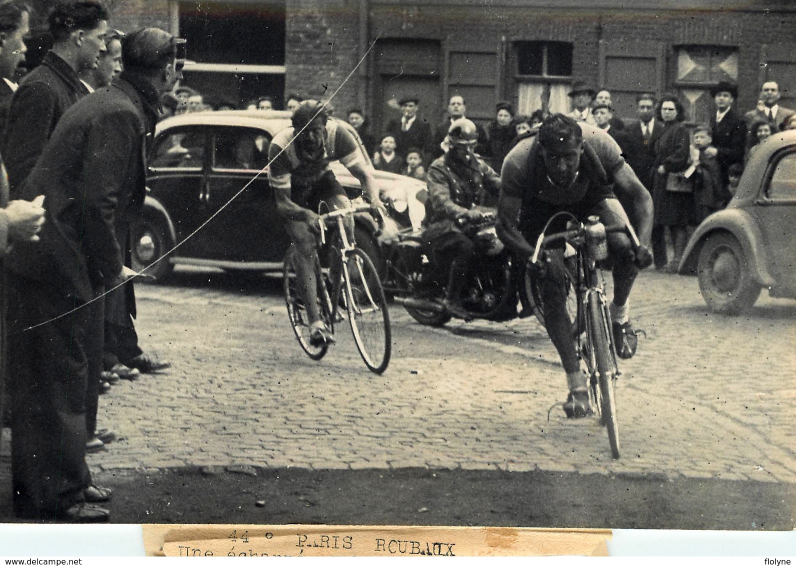 Course Cycliste " Paris - Roubaix 1946 " - Coureurs CLAES Et GAUTHIER - Thème Cyclisme Vélo - Photo Ancienne - Cyclisme