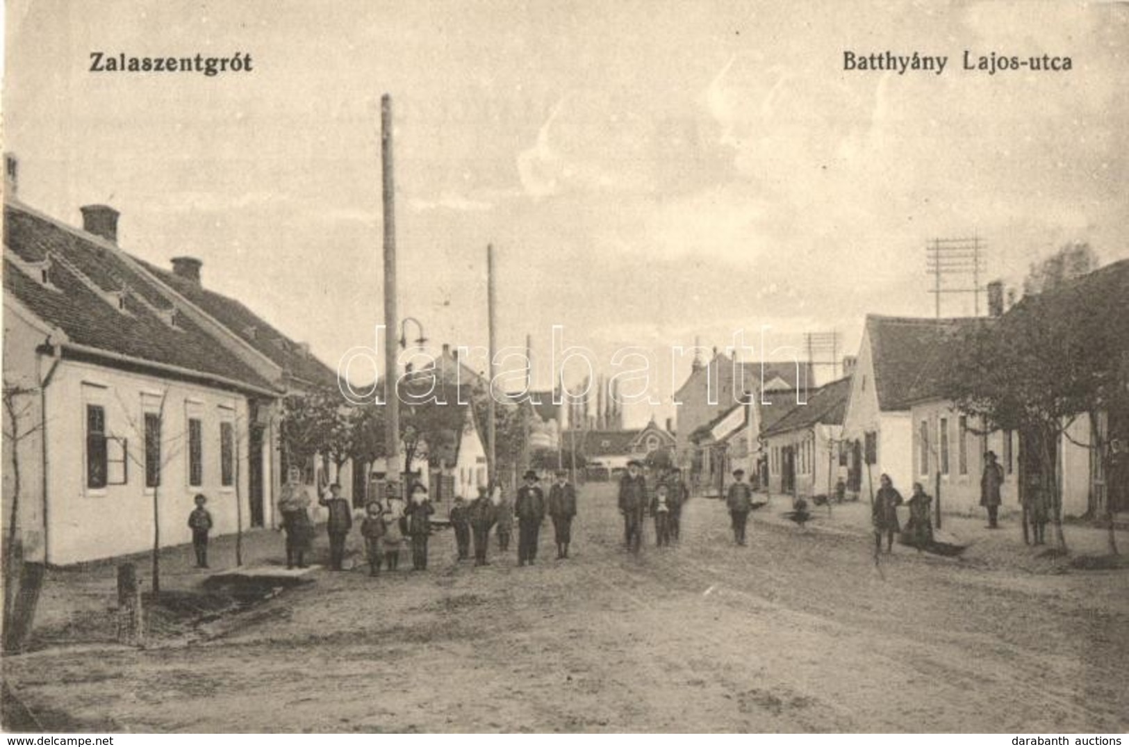 T2 1915 Zalaszentgrót, Batthyány Lajos Utca, üzletek. Kiadja Nagy Sándor - Non Classés