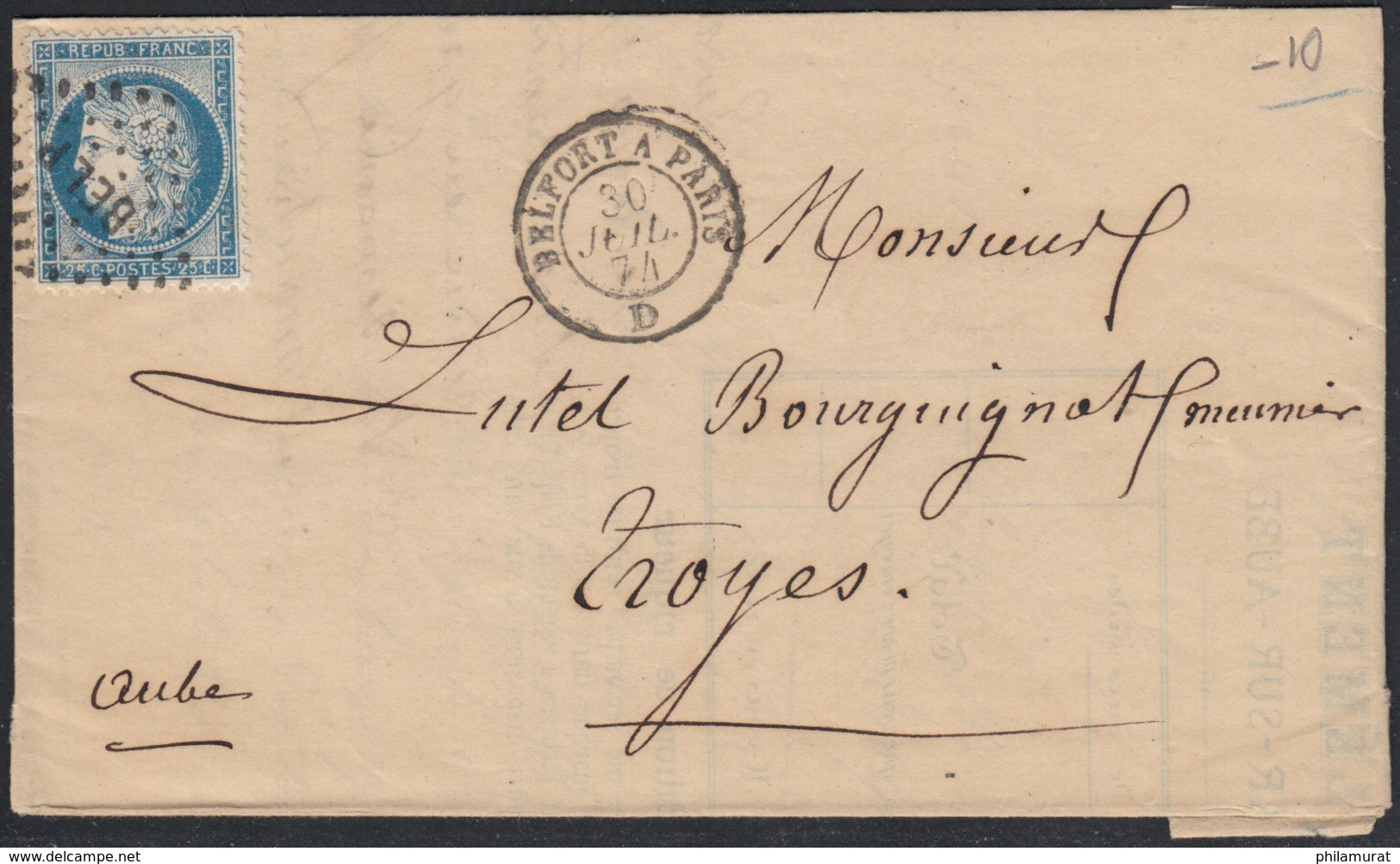 1855/1875 - lot de 18 lettres avec Napoléon non-dentelé et Cérès