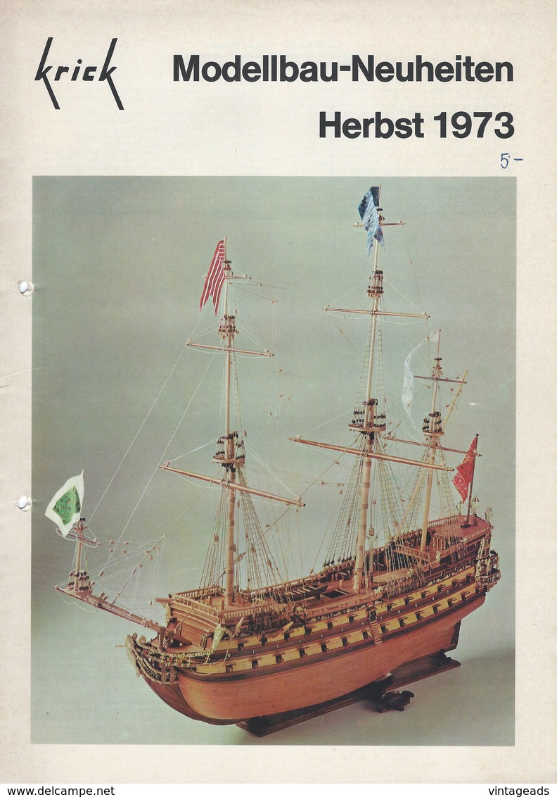 KAT109 Modellprospekt KRICK Modellbau-Neuheiten Herbst 1973, Deutsch - Literatuur & DVD