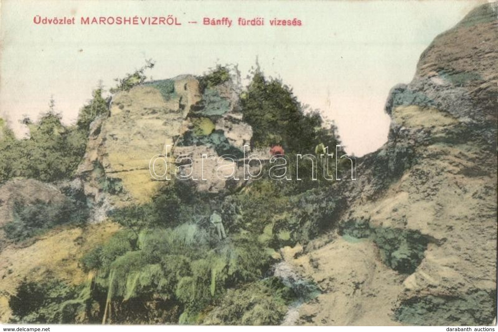 T2/T3 1915 Maroshévíz, Toplita; Bánffy Fürdői Vízesés. Kiadja Walter Ede / Waterfall (EK) - Sin Clasificación