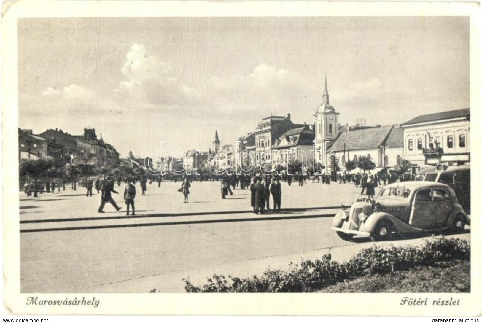 * T3 Marosvásárhely, Targu Mures; Fő Tér, Automobil, Templom / Main Square, Automobile, Church (EK) - Sin Clasificación