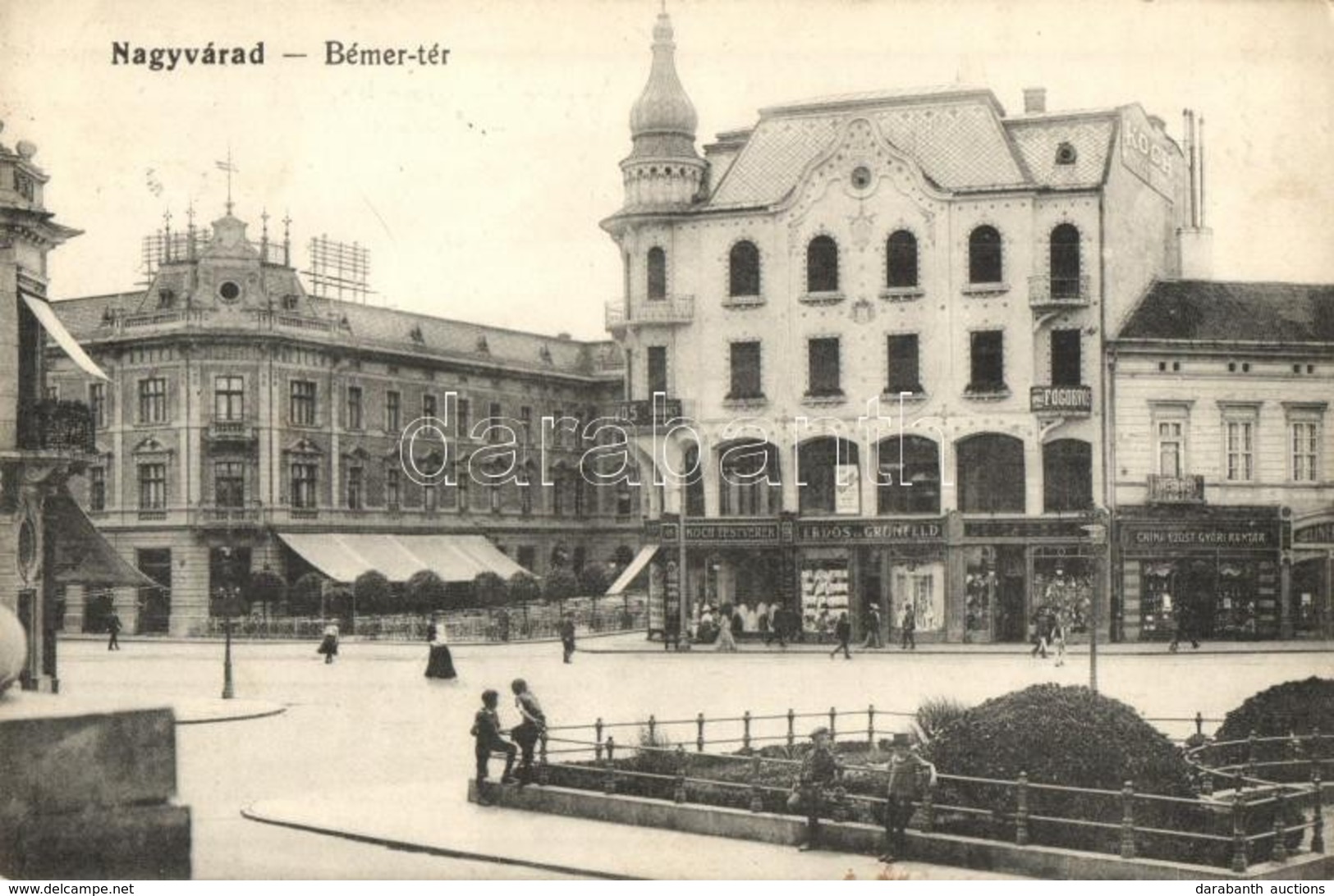 T2 1913 Nagyvárad, Oradea; Bémer Tér, Poynár Ház, Rimanóczy Szálloda, China Ezüst Gyári Raktára, Jelinek Ferencz, Dénes  - Non Classés