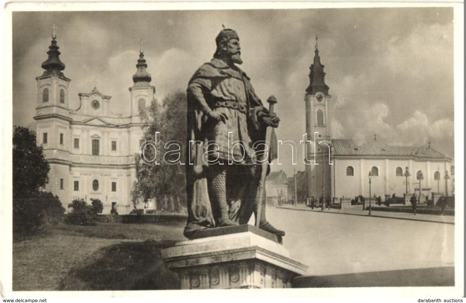 * T2 Nagyvárad, Oradea; Szent László Városa A Szoborral. Montázs / Ladislaus I Of Hungary, Montage '1942 Szent László Ün - Non Classés