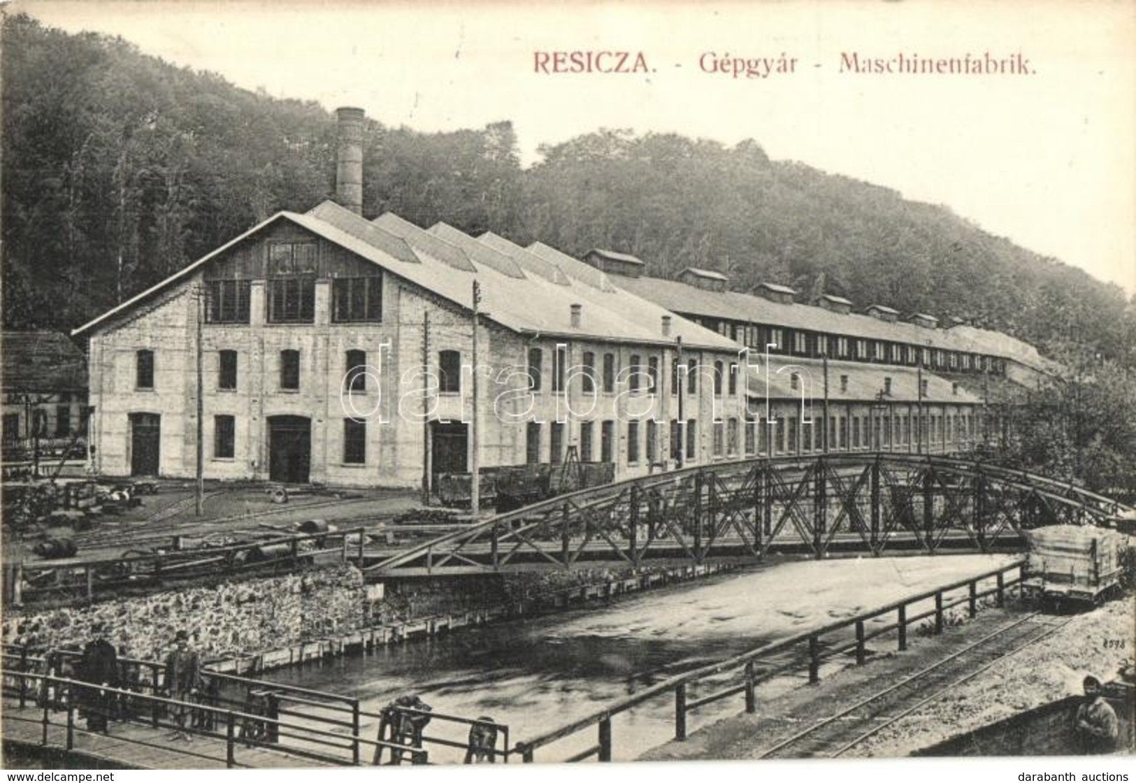 T2 1909 Resica, Resita; Gépgyár Iparvasúttal. Braumüller L. Kiadása / Maschinenfabrik / Machine Factory With Industrial  - Sin Clasificación