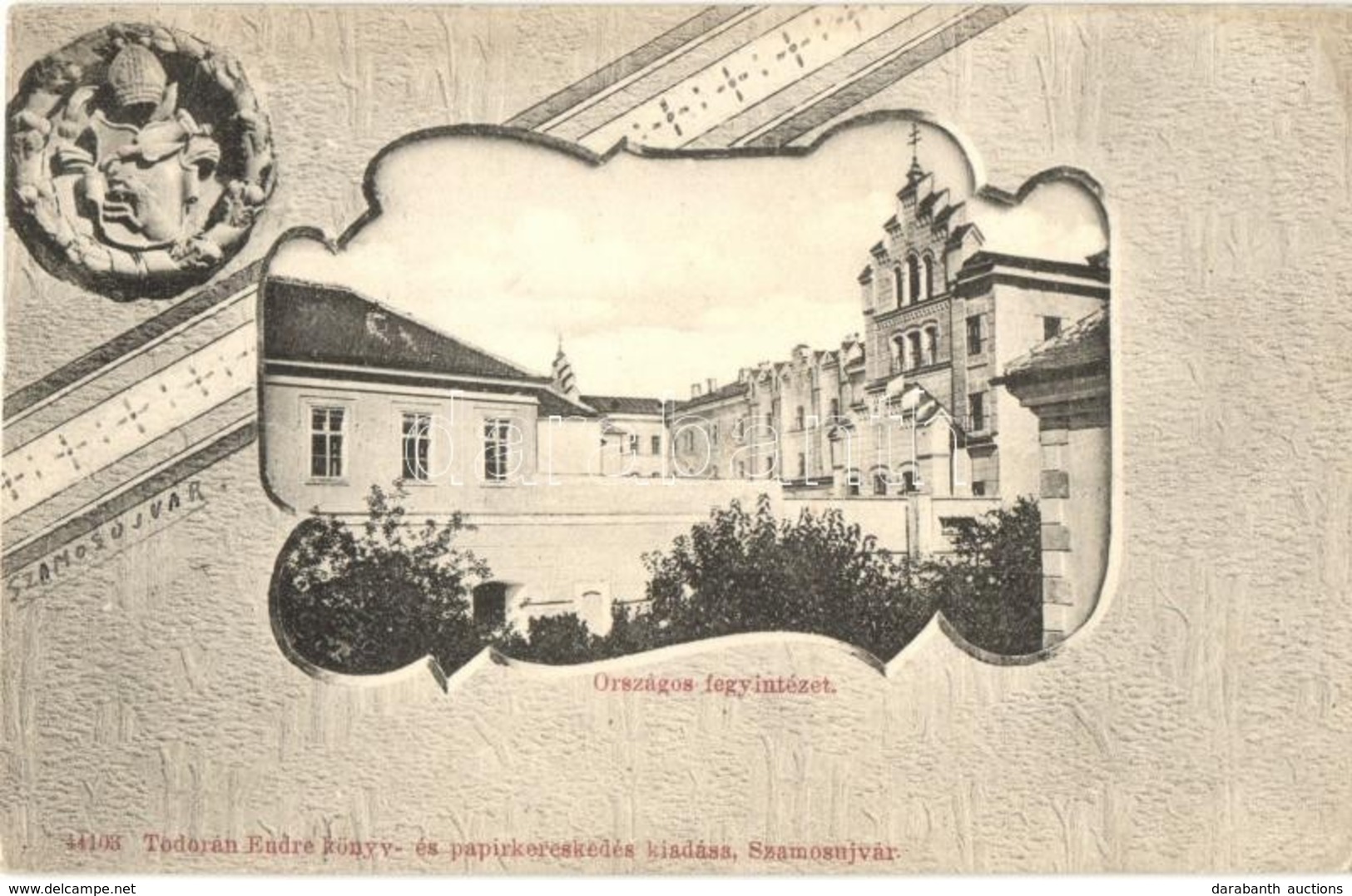 * T2 Szamosújvár, Gherla; Országos Fegyintézet. Todorán Endre Kiadása / Prison, Jail. Art Nouveau - Sin Clasificación
