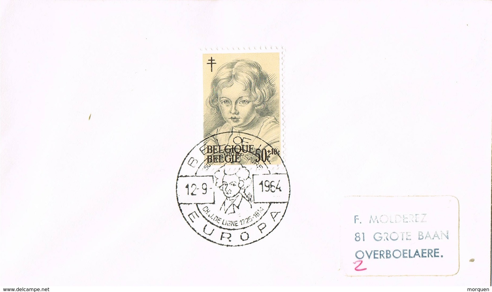 31507. Carta BELOEIL (Hainaut) Belgien 1964. De Ligne EUROPA - Cartas & Documentos