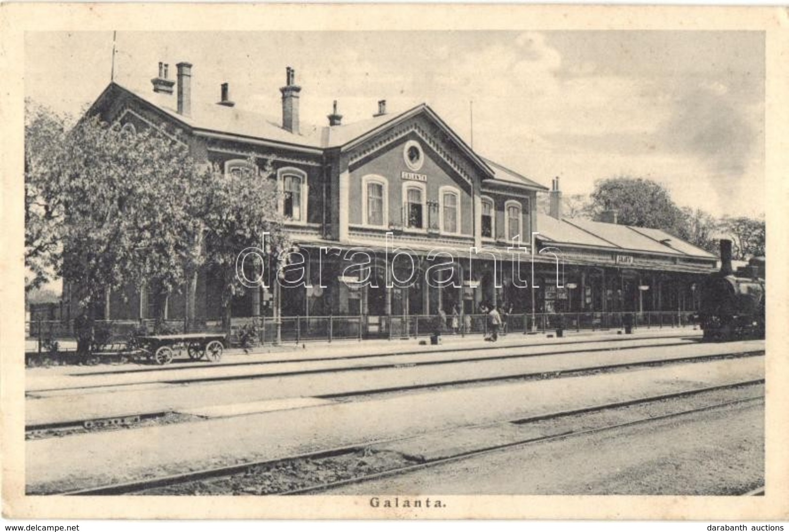 T2/T3 Galánta, Galanta; Vasútállomás, Gőzmozdony / Bahnhof / Railway Station, Locomotive (EK) - Non Classés