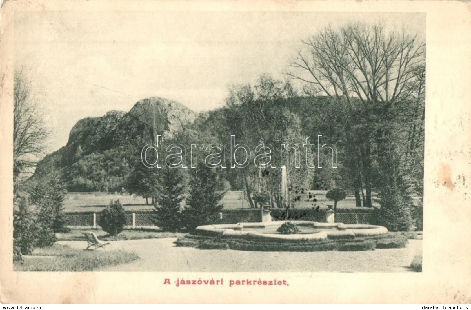 T2/T3 1907 Jászóváralja, Jászóvár, Jasovsky Podzámok (Jászó, Jasov); Park, Háttérben A Várrom / Jasovsky Hrad / Park, Ca - Non Classés