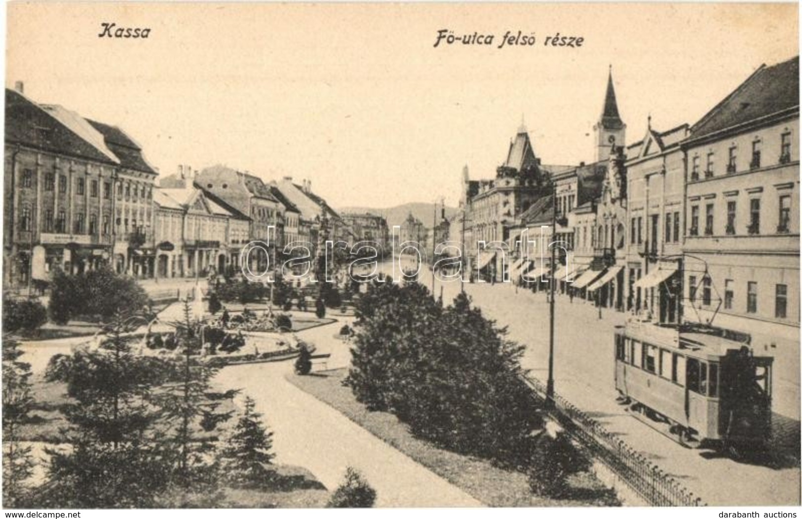 ** T2 Kassa, Kosice; Fő Utca Felső Része, Villamos, üzletek / Main Street, Tram, Shops - Sin Clasificación