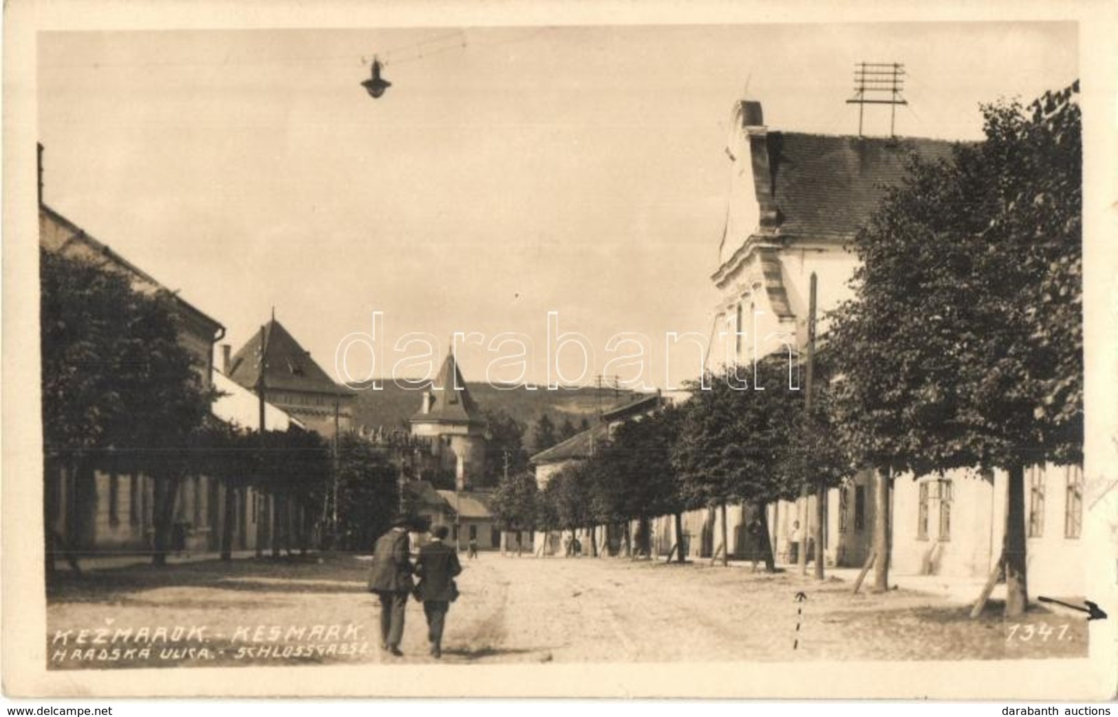 * T2 1926 Késmárk, Kezmarok; Hradska Ulica / Schlossgasse / Vár Utca, Thököly Vár / Street View, Castle. 'Lumen' Photo - Sin Clasificación