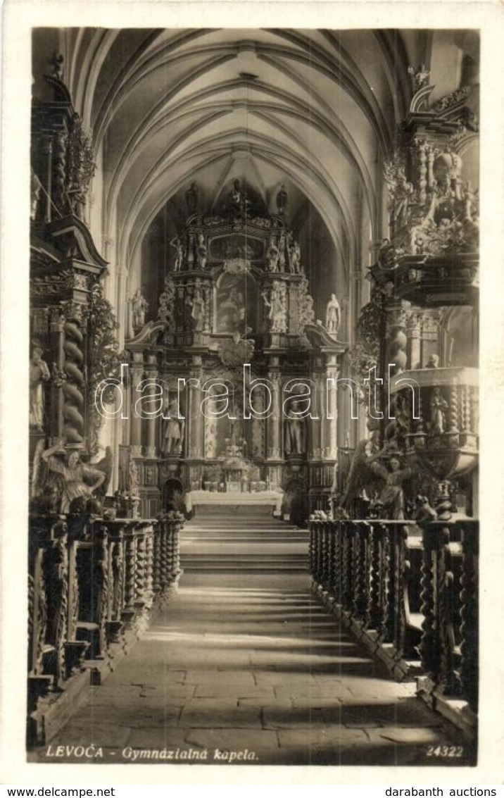 ** T1/T2 Lőcse, Levoca; Gymnazialná Kapela / Kápolna Belső. Kiadja P. Fapsa / Chapel Interior - Sin Clasificación