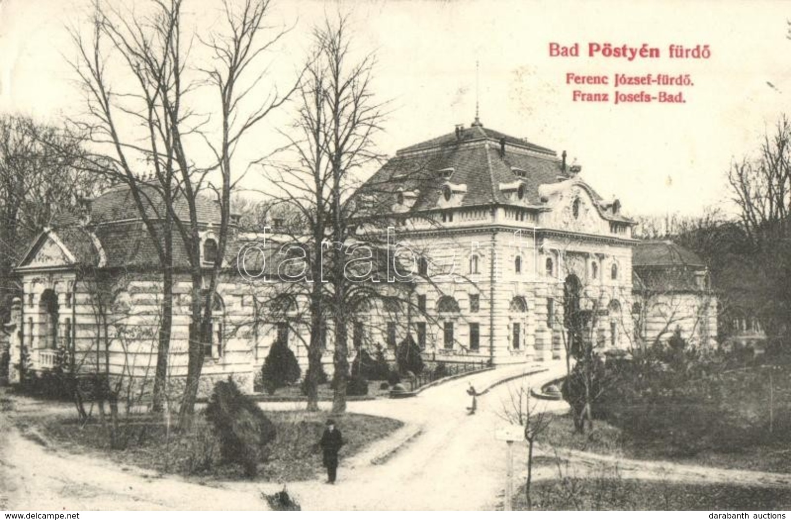 T2 1912 Pöstyén, Pistyan, Piestany; Ferenc József Fürdő. Kiadja Lampl Gyula 674. / Franz Josefs Bad / Spa Hall, Bathing  - Sin Clasificación