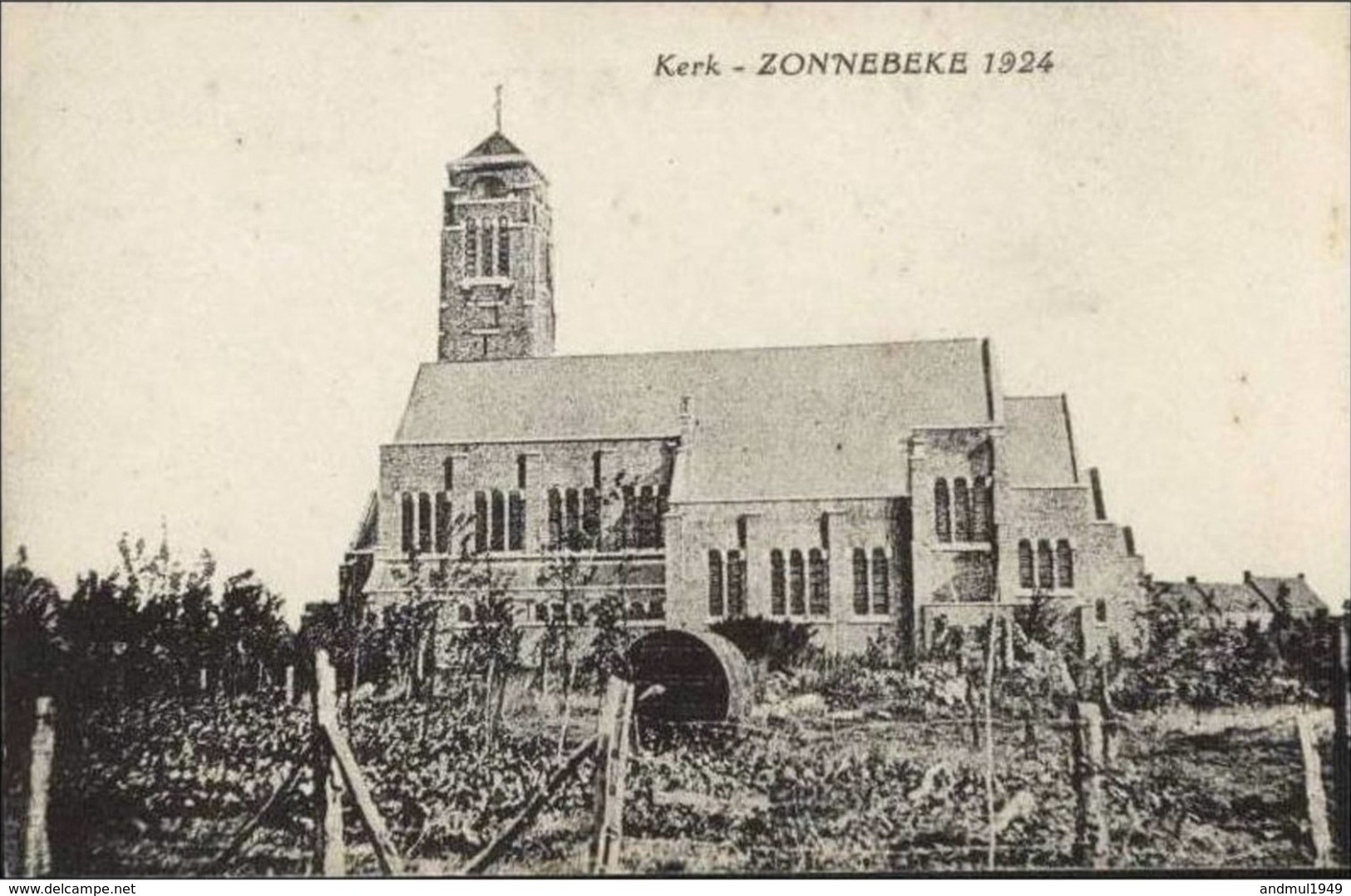 ZONNEBEKE 1924 - Kerk - Zonnebeke