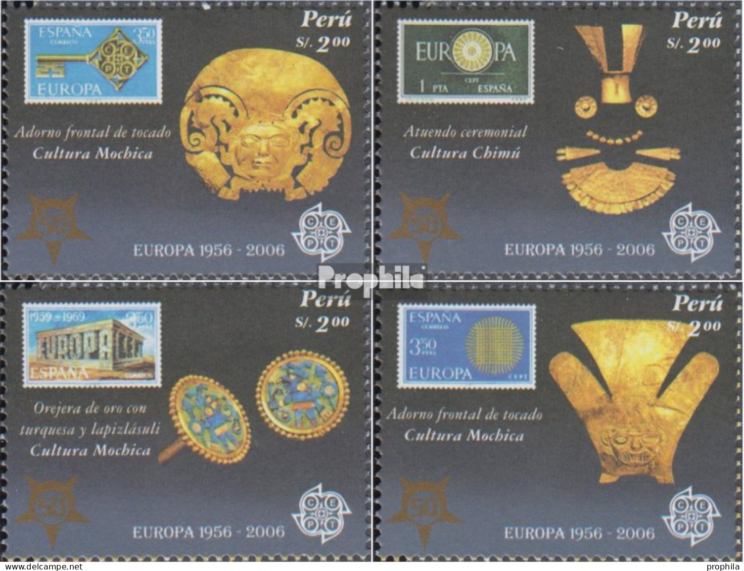 Peru 2030-2033 (kompl.Ausg.) Postfrisch 2005 50 Jahre Europamarken - Peru