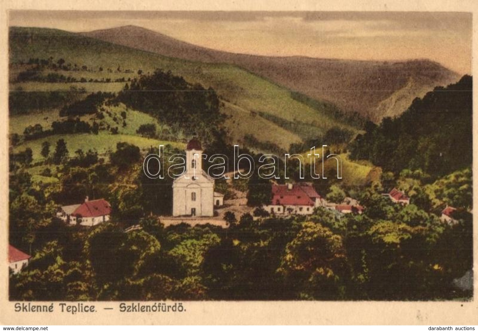 ** T4 Szklenófürdő, Sklené Teplice; Látkép, John Kiss Kiadása / General View (EM) - Sin Clasificación