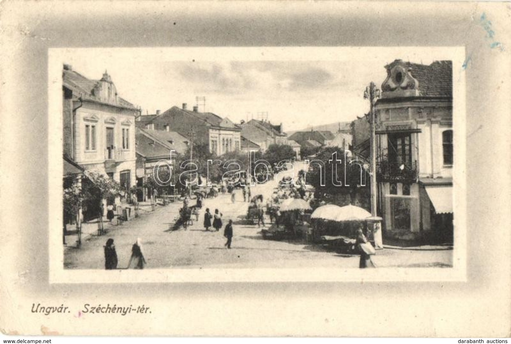 T2/T3 Ungvár, Uzshorod, Uzhorod; Széchenyi Tér, Utcai árusok, Piac, Gellis Miksa Kiadása / Square, Market With Vendors - Non Classés