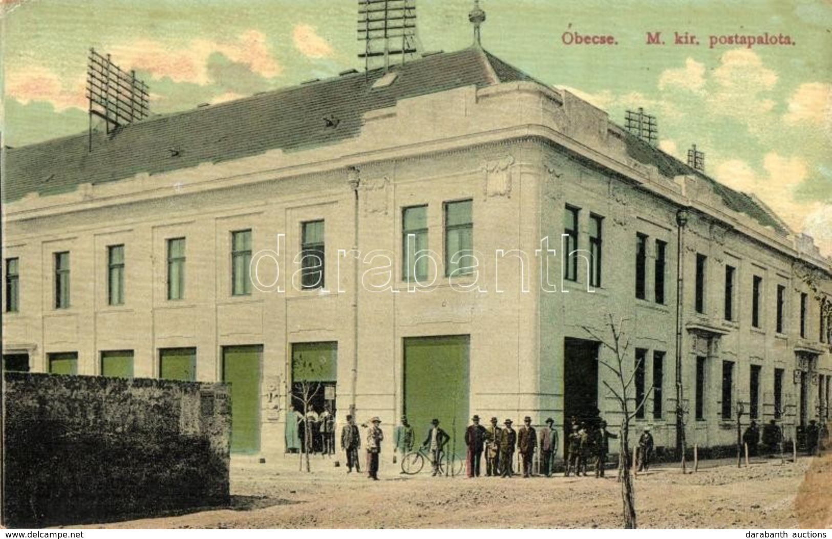 T2/T3 1914 Óbecse, Stari Becej; M. Kir. Posta, Kerékpár. W. L. Bp. 2387. Kiadja Lux Mihály / Post Office, Bicycle (EK) - Non Classés