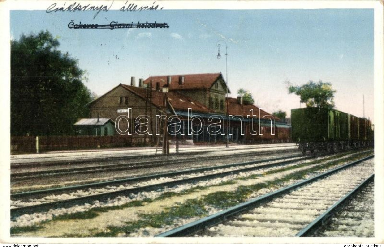 T2/T3 Csáktornya, Cakovec; Vasútállomás, Vagonok / Railway Station, Wagons (EK) - Non Classés