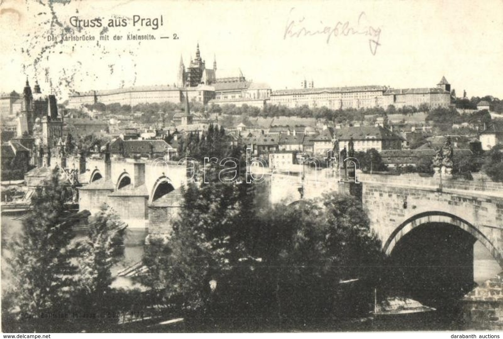 T2 1907 Praha, Prag, Prague; Die Karlsbrücke Mit Der Kleinseite / Malá Strana, Karluv Most / Bridge, Castle - Non Classés
