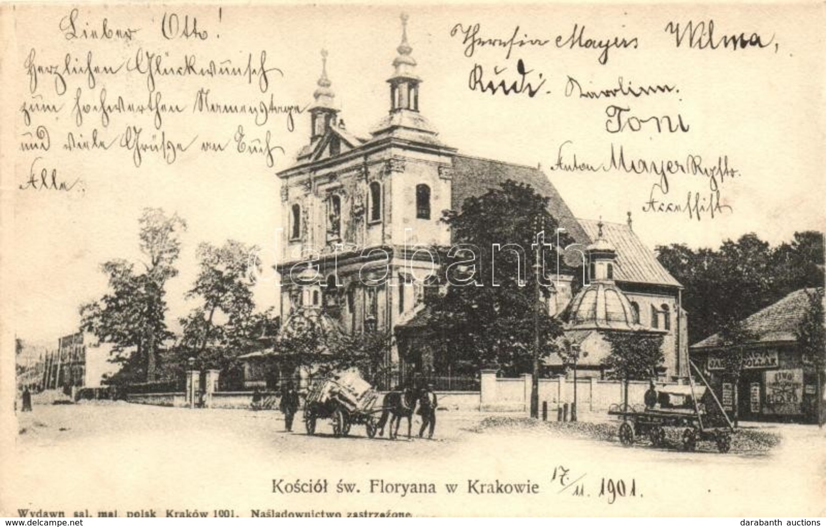 T2 Kraków, Krakau; Kosciol Sw. Floryana / Church, Shop Of Jar. Pollak - Non Classés