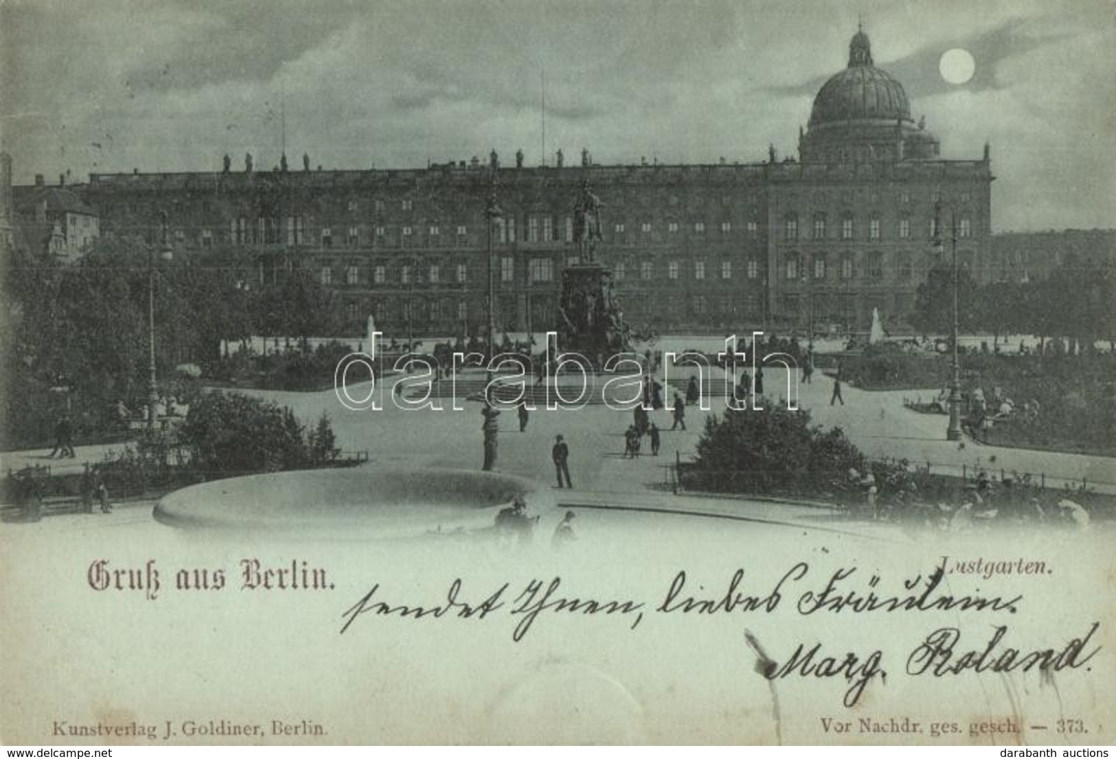 T2 1898 Berlin, Lustgarten. Kunstverlag J. Goldiner 373. / Park - Non Classés