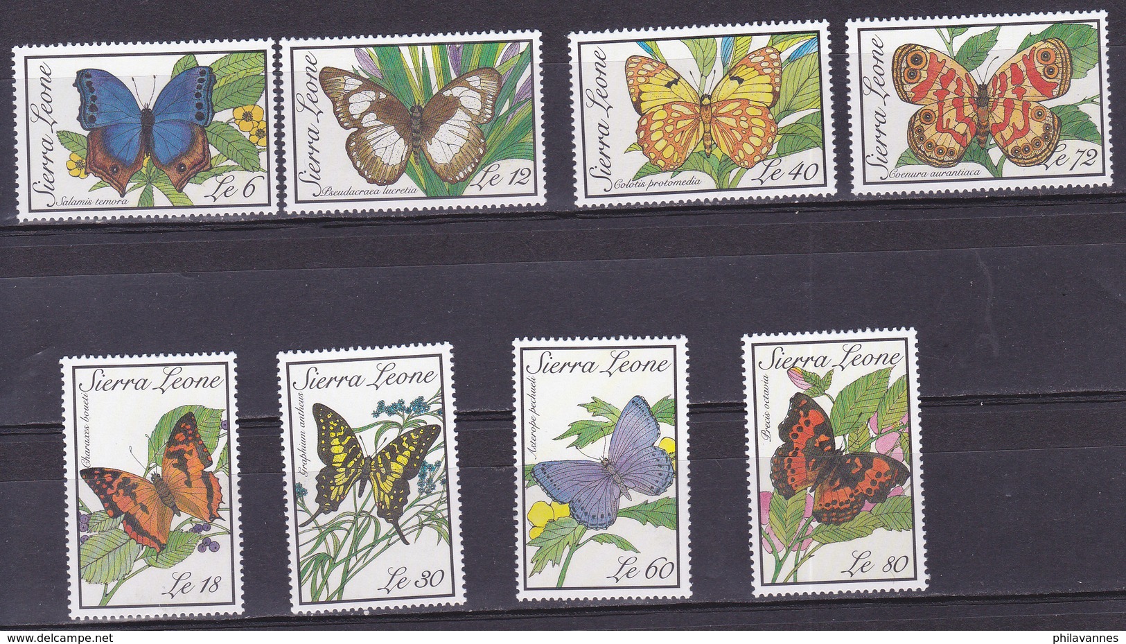 SIERRA LEONE,  N°1008/1011+1021/24, 1989, Cote 27€ , Papillons ( W1903/081) - Sierra Leone (1961-...)