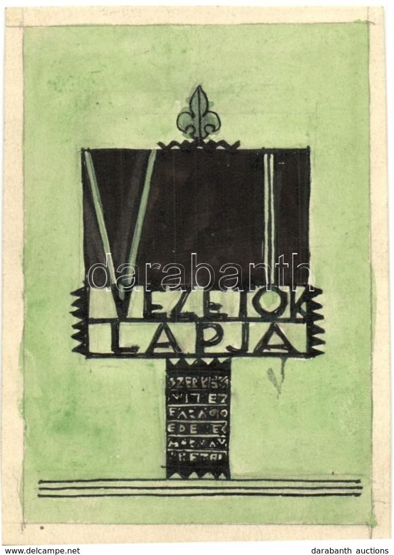 ** Vezetők Lapja. Szerkeszti: Vitéz Faragó Ede és Morvay Péter - 3 Db Régi Kézzel Rajzolt Egyedi Cserkész Művészlap / 3  - Non Classés