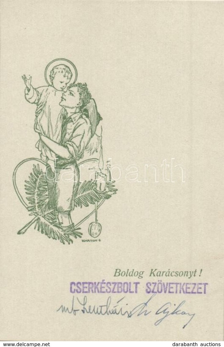 * T1 Boldog Karácsonyt! Cserkészbolt Szövetkezet  / Hungarian Boy Scout Greeting Card For Christmas S: Márton L. - Non Classés