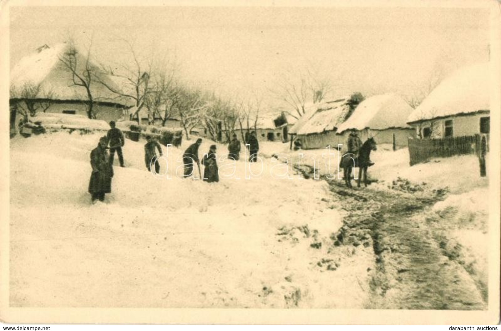 ** T2/T3 Zima Ve Vych. Halici / Winter In Ostgalizien, November 1915 / WWI Austro-Hungarian K.u.K. Military Soldiers In  - Sin Clasificación