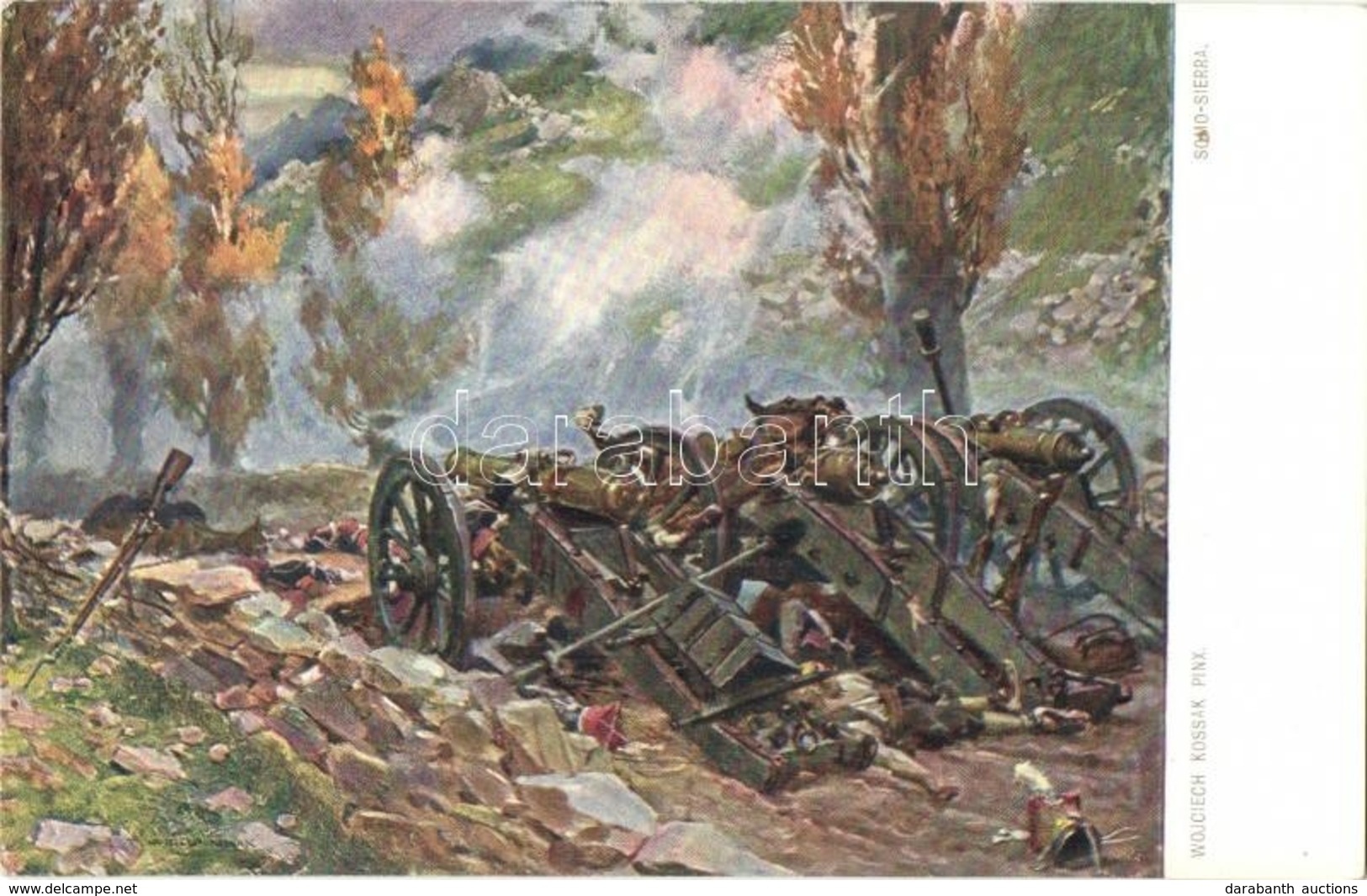 ** T1/T2 Battle Of Somosierra. Polish Military Art Postcard, Artillery. Edition 'Stella' Bochnia No. 1172. S: Wojciech K - Sin Clasificación