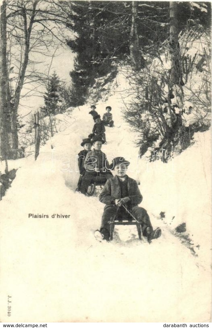 T2/T3 1902 Plaisirs D'hiver / Winter Sport, Sledding Children (EK) - Non Classés