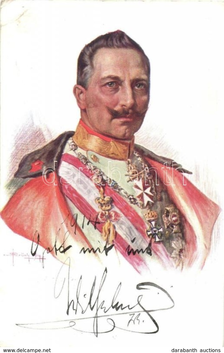 T2/T3 1914 Kaiser Wilhelm II / Wilhelm II, German Emperor S: Brüch (EB) - Sin Clasificación