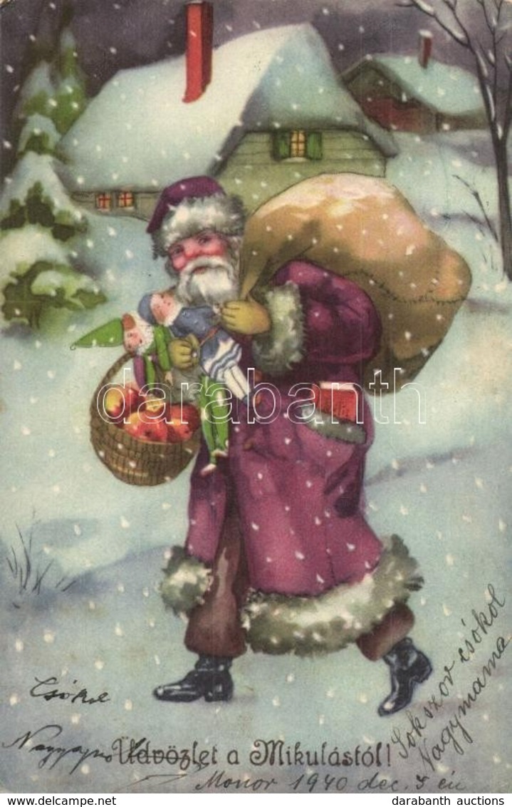 T2/T3 Üdvözlet A Mikulástól! / Christmas Greeting Card With Saint Nicholas. HWB Ser. 4464. (EK) - Non Classés