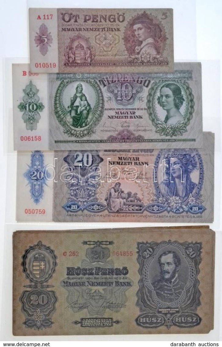 1930-1946. ~124db-os Válogatott, Szép Tartású Pengő Bankjegy Tétel, Közte Sorszámkövető Párok és Sorok, Valamint Több Jó - Sin Clasificación