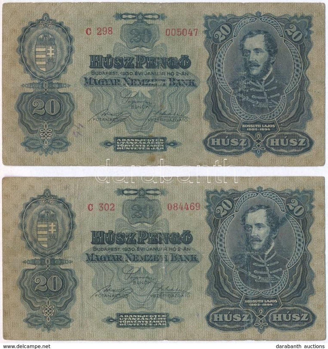 1930. 20P (4x) T:III- - Sin Clasificación