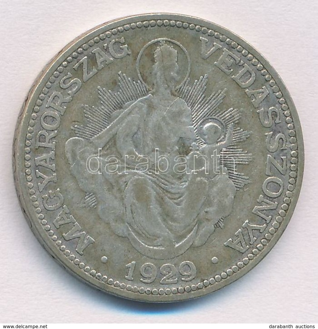 1929. 2P Ag 'Madonna' T:3 Patina 
Adamo P7 - Sin Clasificación