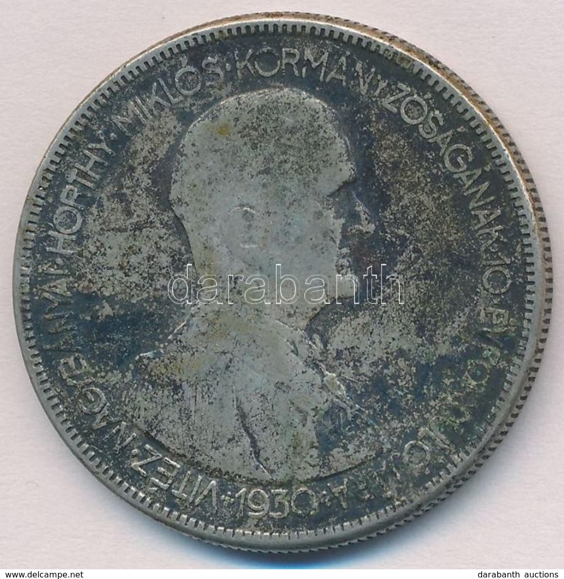 1930. 5P Ag 'Horthy Jobbra' T:3 Patina
Adamo P8 - Sin Clasificación