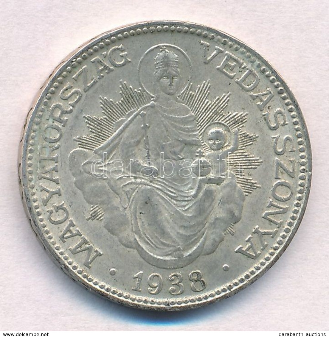 1938. 2P Ag 'Madonna' T:1-,2 Patina, Ph.
Adamo P7 - Sin Clasificación