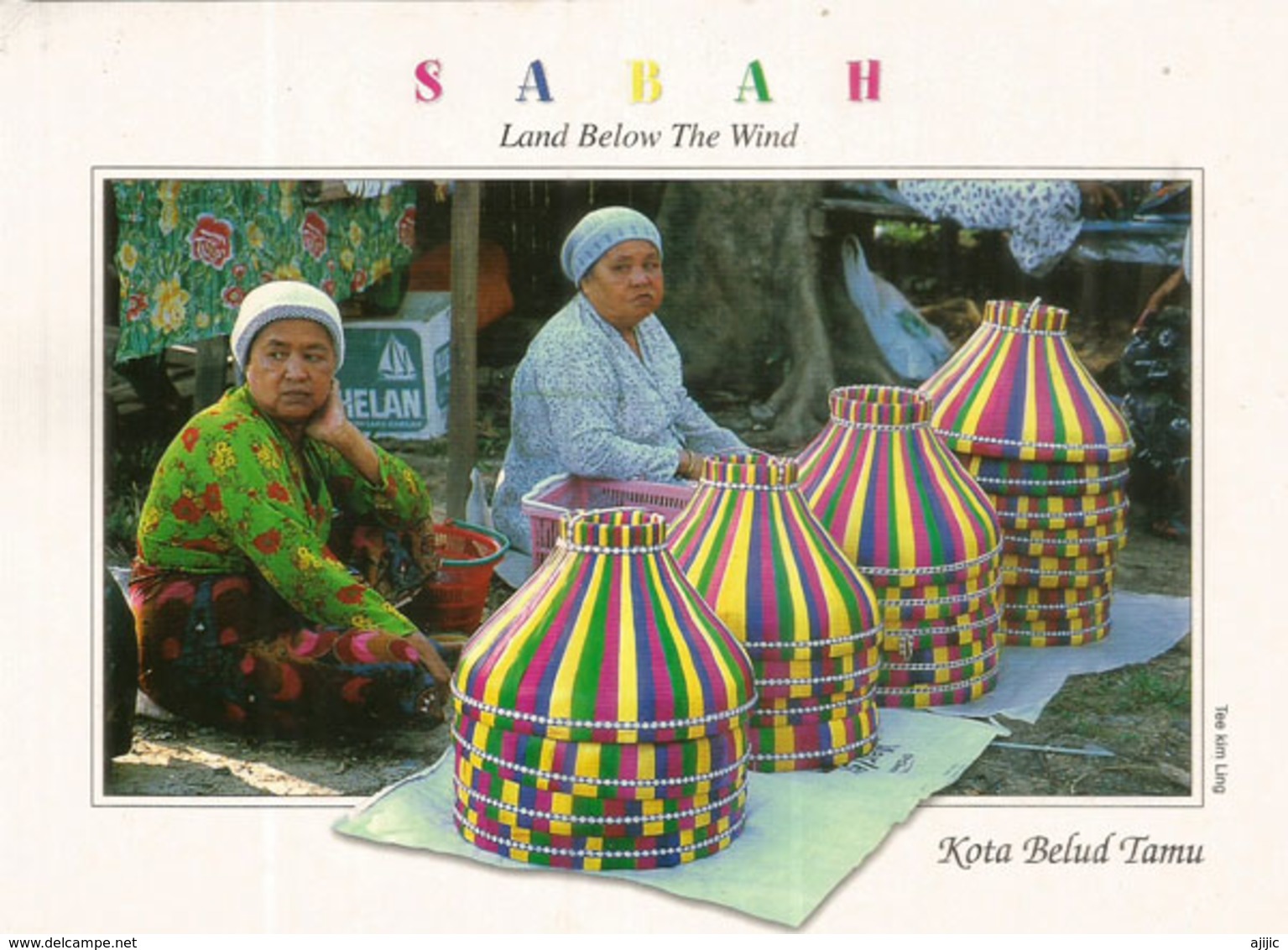 Open Market At Kota Belud, Sabah. Malaysia, Postcard Sent To Andorra, With Arrival Postcard. - Marchés