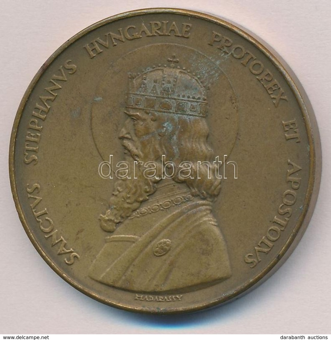 Madarassy Walter (1909-1994) 1938. 'Szent István / Szent Jobb' Br Emlékérem (40mm) T:2 Patina - Sin Clasificación